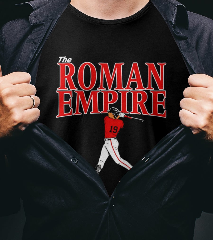 The Roman Empire Number 19 Red Baseball Boston T-Shirt