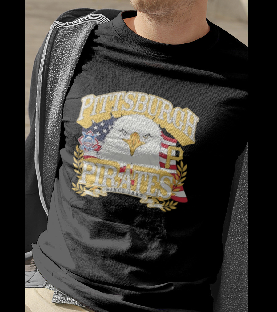 Pittsburgh Pirates National League Eagle America's 250th Anniversary Celebration T-Shirt