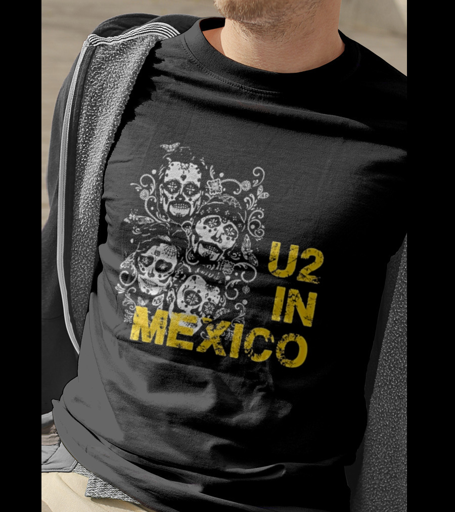 U2 In Mexico Day Of The Dead Skeleton T-Shirt