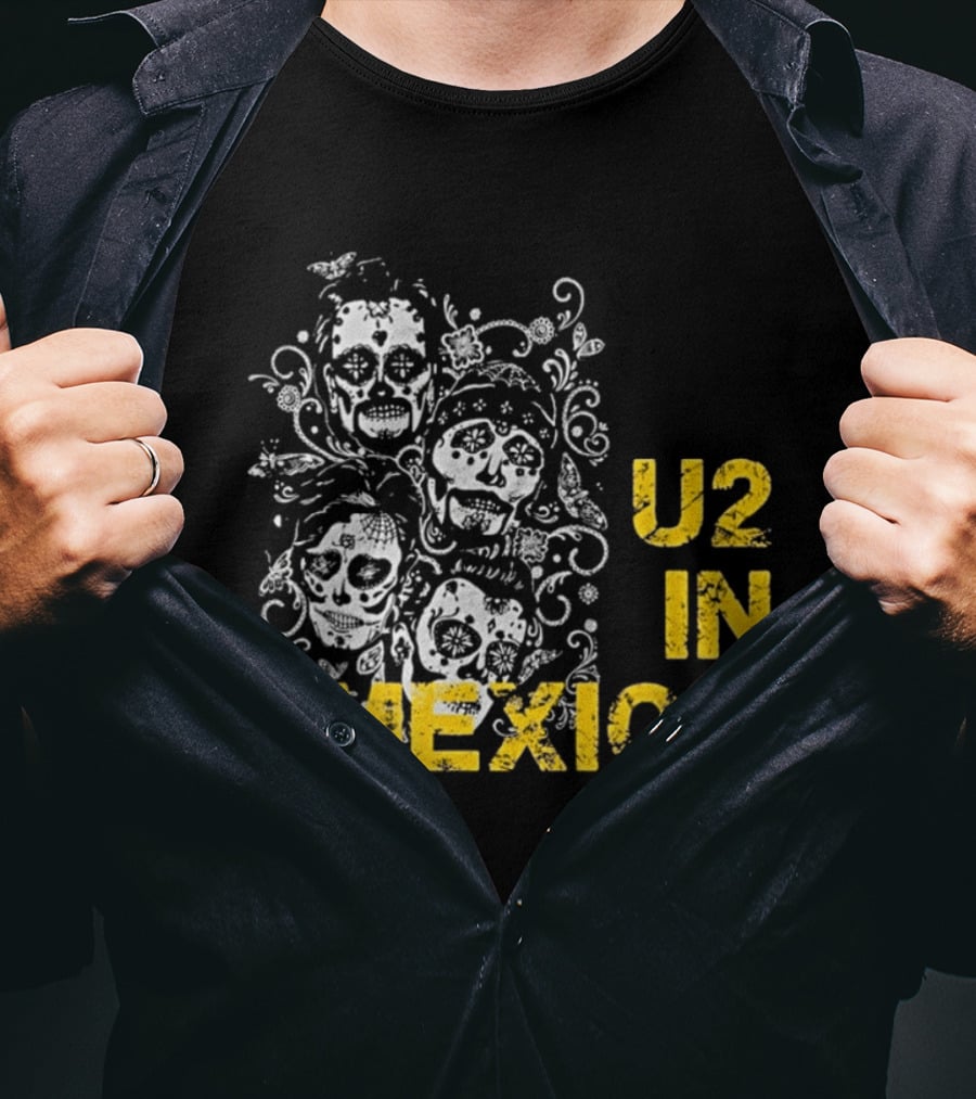 U2 In Mexico Day Of The Dead Skeleton T-Shirt