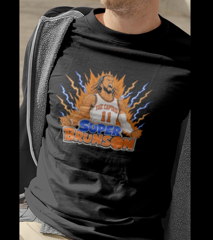 Super Brunson The Captain Jalen Brunson Dragon Ball Crossover Powered Up T-Shirt