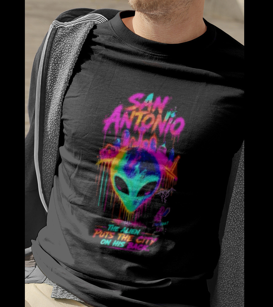 San Antonio Victor Wembanyama Alien Puts The City On His Back T-Shirt
