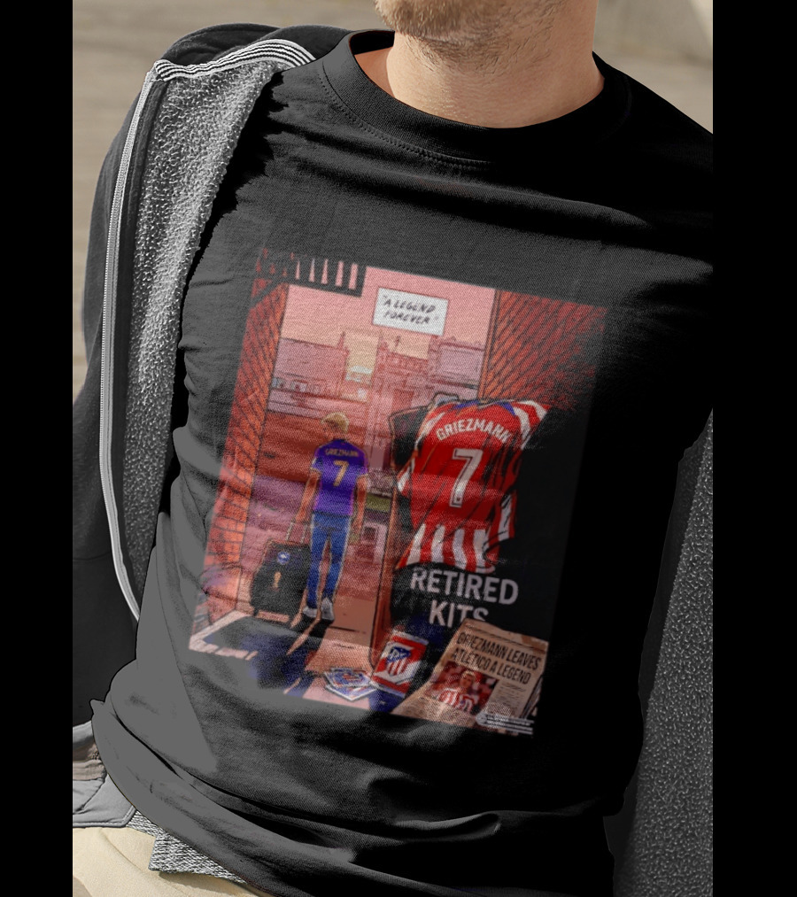 Antoine Griezmann Atlético De Madrid A Legend Forever Retired Kits Griezmann Leaves Atlético A Legend T-Shirt