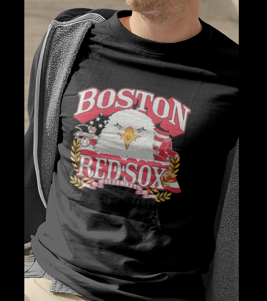 Boston Red Sox American League Eagle Patriotic Celebration Since 1901 T-Shirt