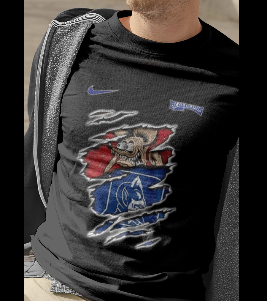 Nike Duke Blue Devils NCAA Rat Fink Built To Not Bow Blue Devils T-Shirt