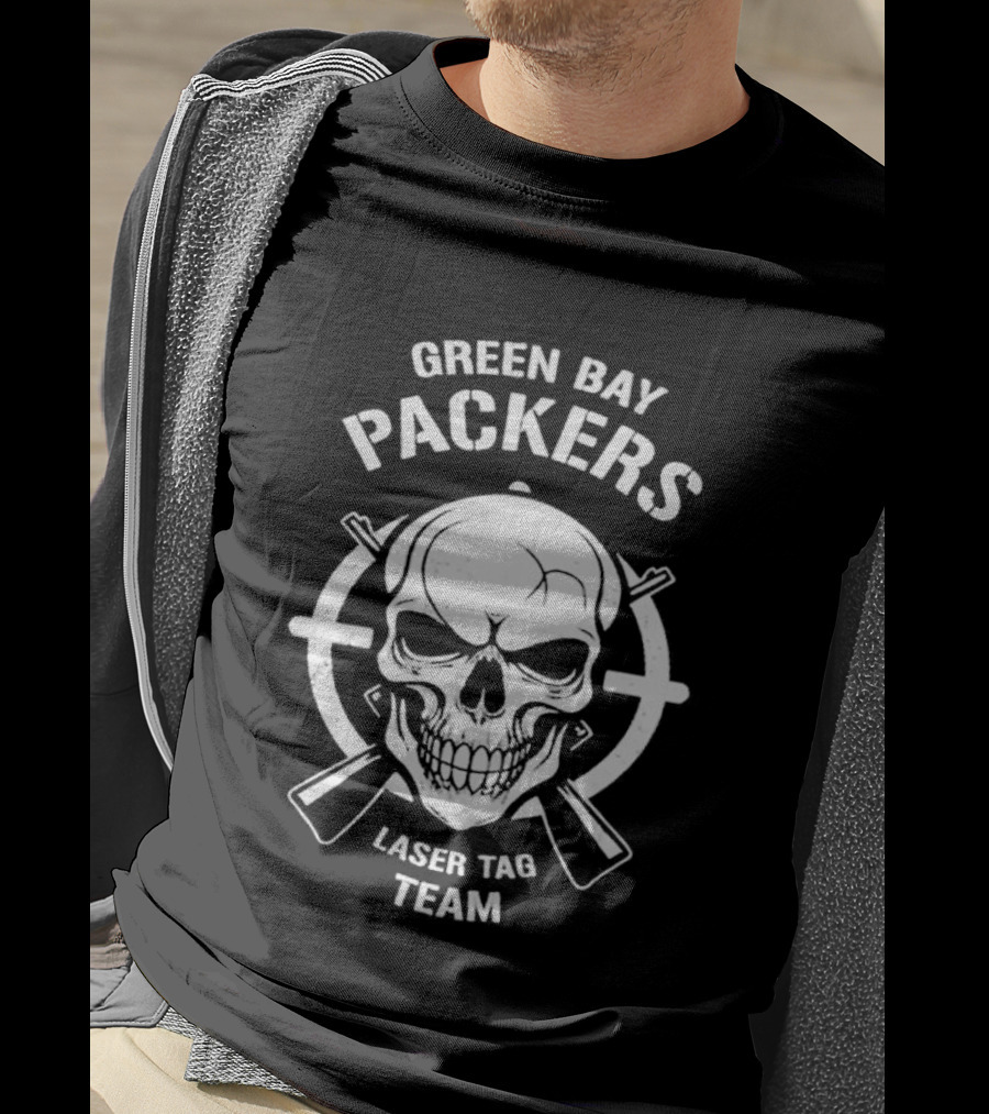 Green Bay Packers Laser Tag Team Skull 2026 T-Shirt