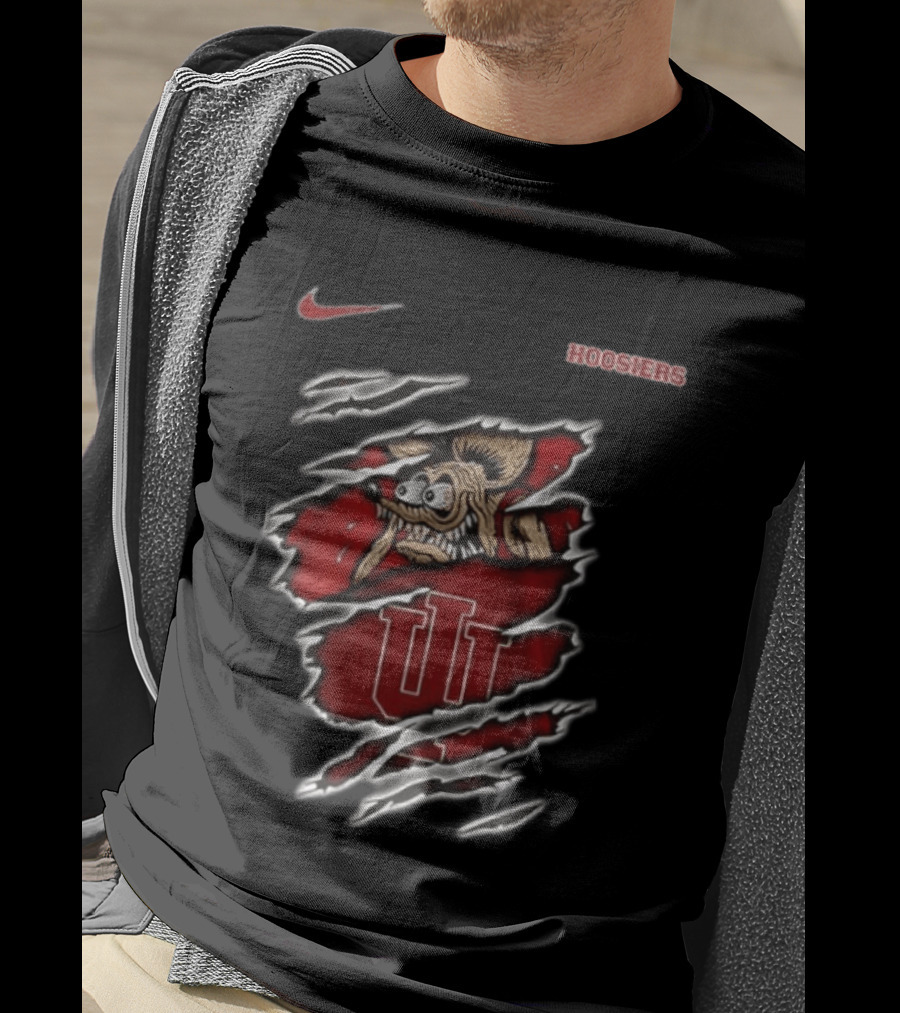 Indiana Hoosiers NCAA Rat Fink Nike Hoosiers Built To Not To Bow T-Shirt