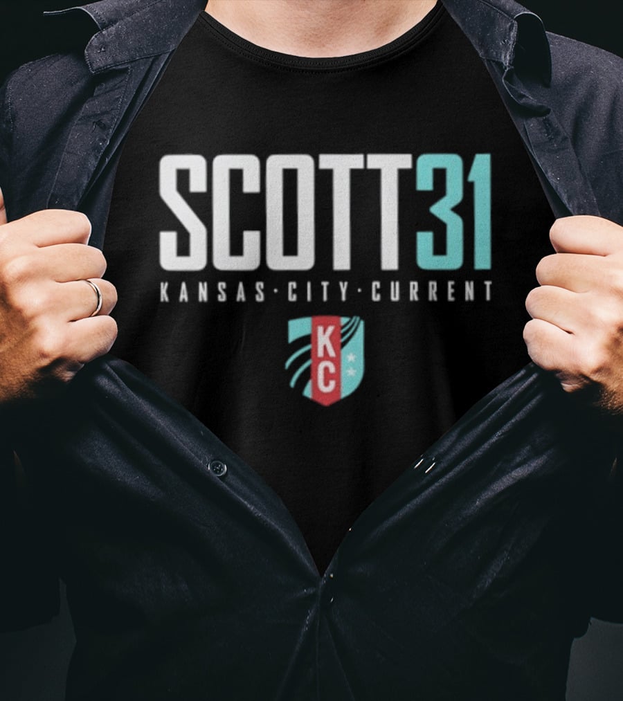 Scott 31 Kansas City Current NWSL KC Shield T-Shirt