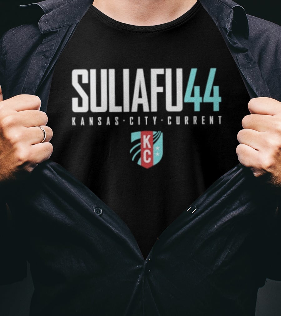 SULIAFU 44 Kansas City Current KC Logo NWSL T-Shirt