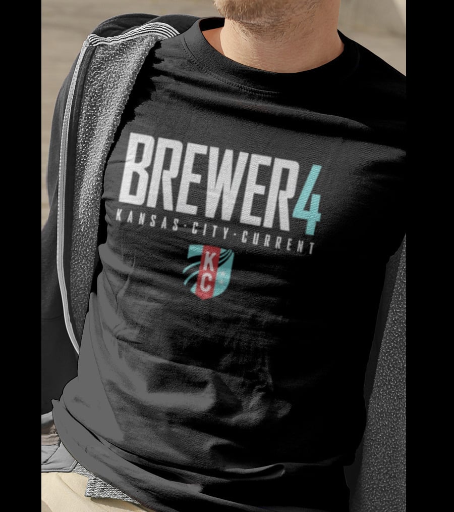 Brewer 4 Kansas City Current KC NWSL T-Shirt