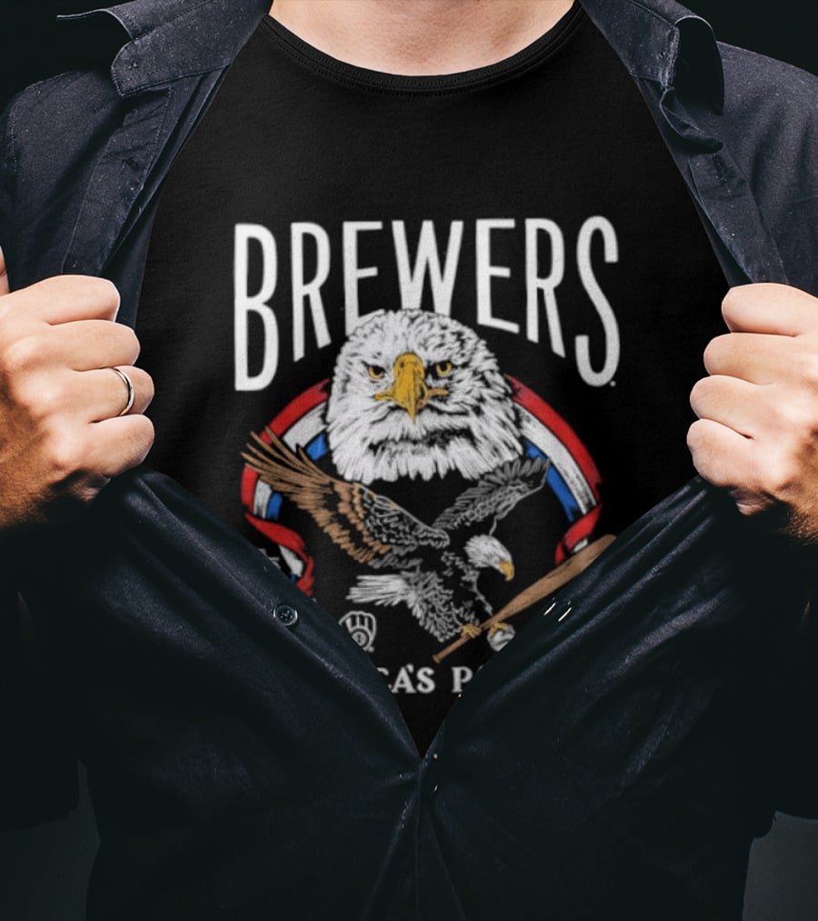 Milwaukee Brewers America's Pastime 250th Celebration Bald Eagle T-Shirt