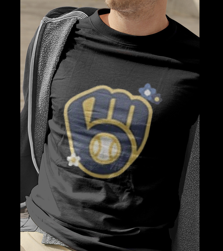 Milwaukee Brewers Flowers MLB 2026 Two Sided Baseball T-Shirt