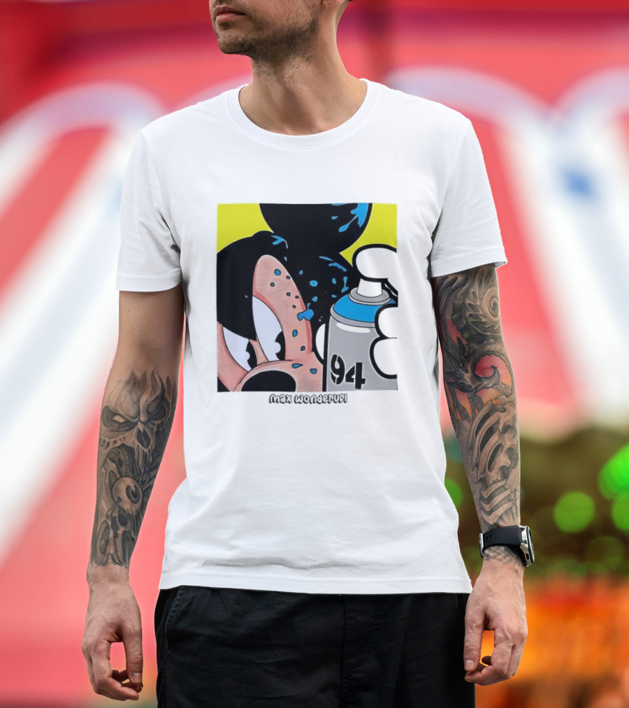 Mickey Mouse Disney Wonderful 84 Spray Paint T-Shirt