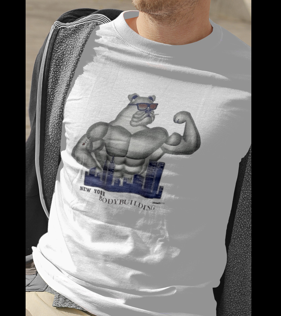 New York Bodybuilding Buff Bear Cityscape NYC T-Shirt