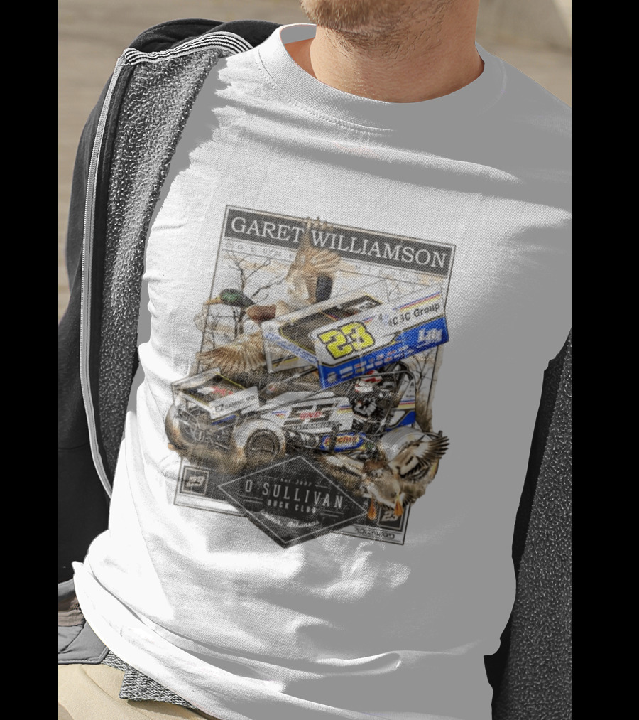 Garet Williamson Sprint Car Racing O'Sullivan Duck Club Arkansas Columbia Missouri 23 Racing T-Shirt