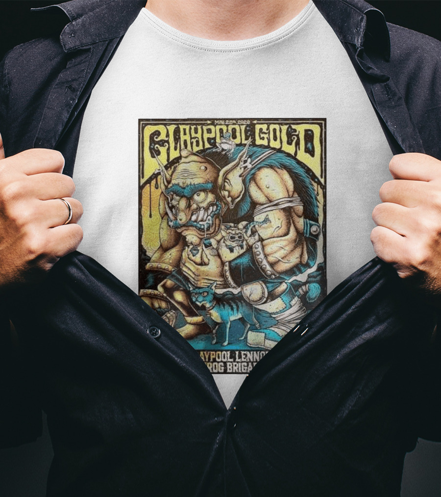 May 28 2026 Claypool Gold Primus Claypool Lennon Delirium Frog Brigade Starlight Theatre Kansas City MO T-Shirt
