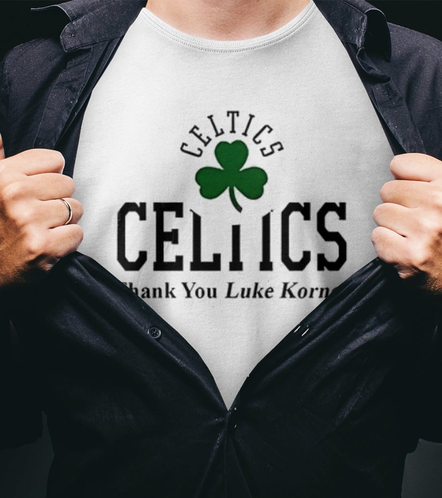 Boston Celtics Thank You Luke Kornet Shamrock T-Shirt