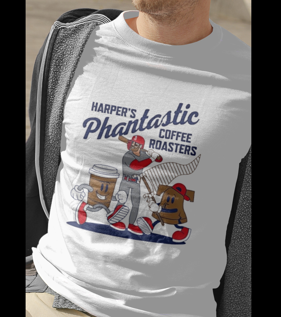 Bryce Harper Philadelphia Phillies MLB Harpers Phantastic Coffee Roasters Baseball T-Shirt