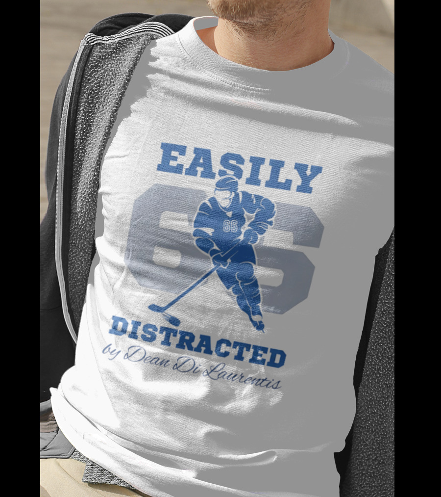 Easily Distracted 66 By Dean Di Laurentis Hockey Romance T-Shirt
