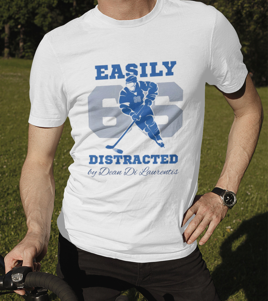 Easily Distracted 66 By Dean Di Laurentis Hockey Romance T-Shirt