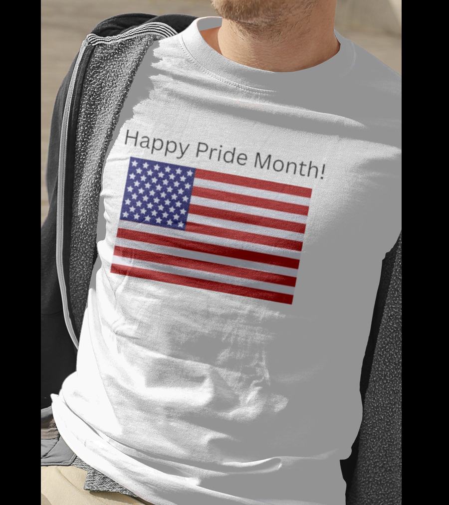 Happy Pride Month USA Flag Celebration T-Shirt