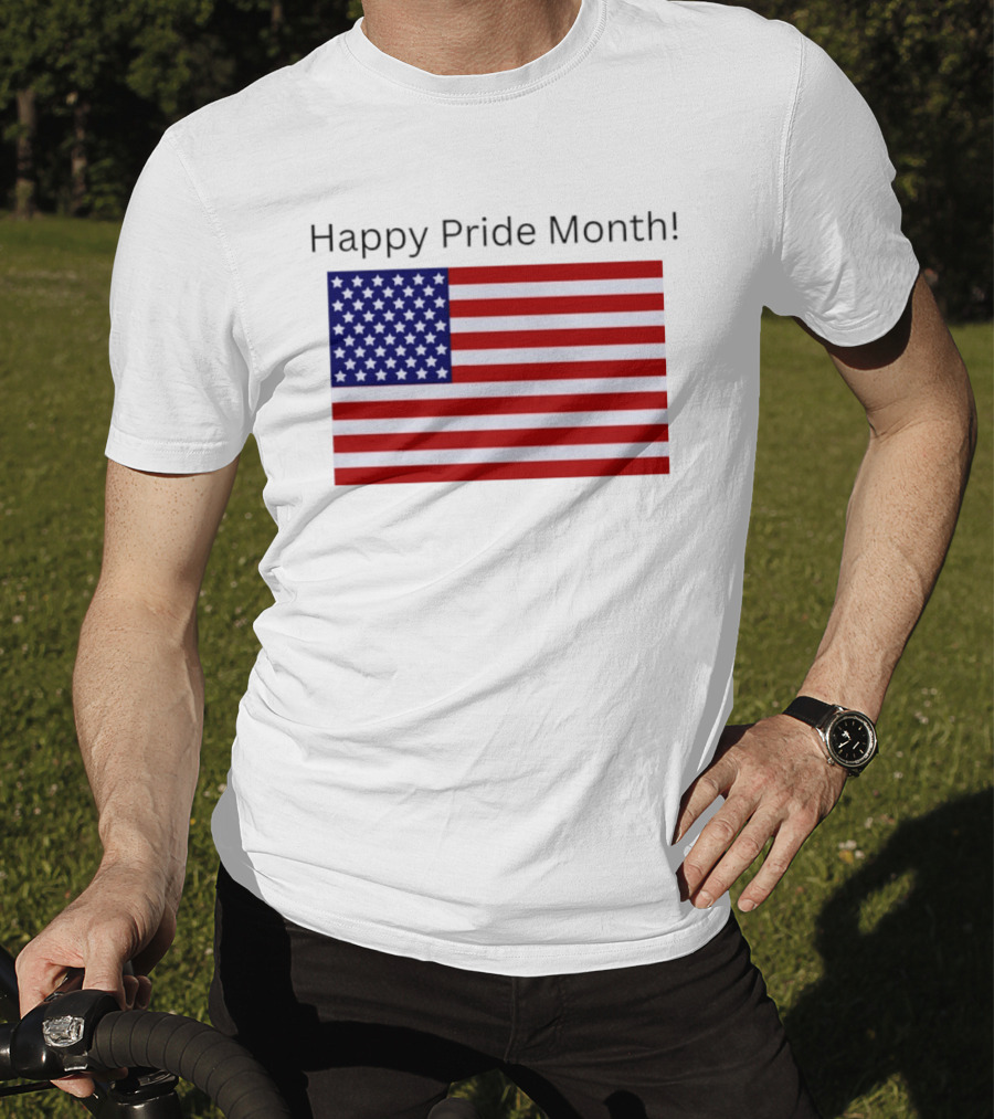 Happy Pride Month USA Flag Celebration T-Shirt
