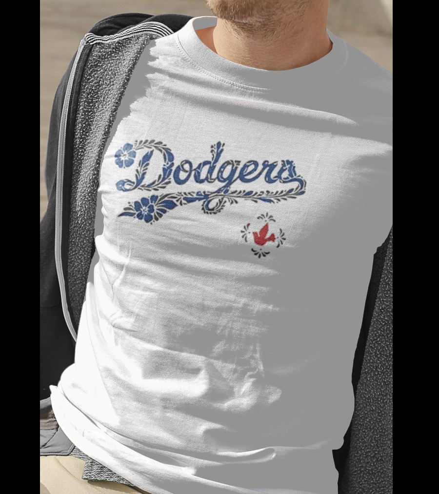 Los Angeles Dodgers Floral Mexican Heritage T-Shirt