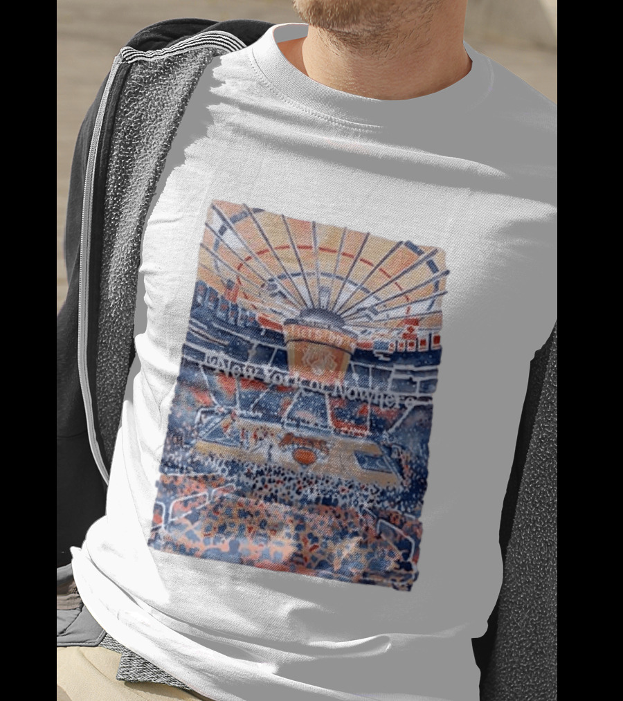 New York Knicks Madison Square Garden New York Or Nowhere Basketball Game Scene T-Shirt
