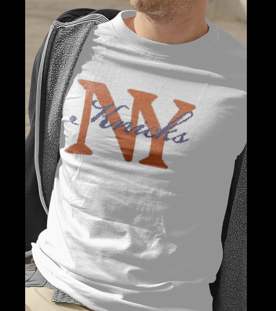 New York Knicks Iconic Orange Blue Team Spirit T-Shirt