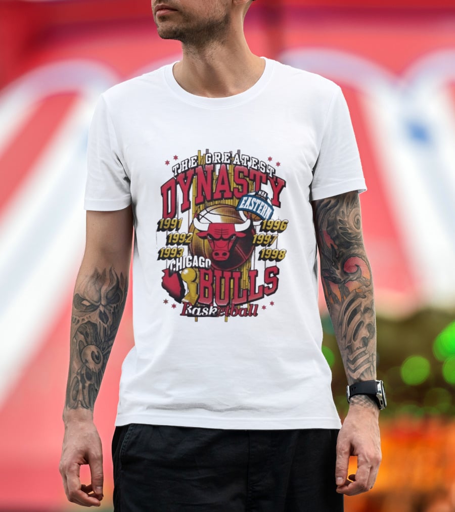 The Greatest Dynasty Chicago Bulls Basketball 1991 1998 NBA Eastern Champs T-Shirt