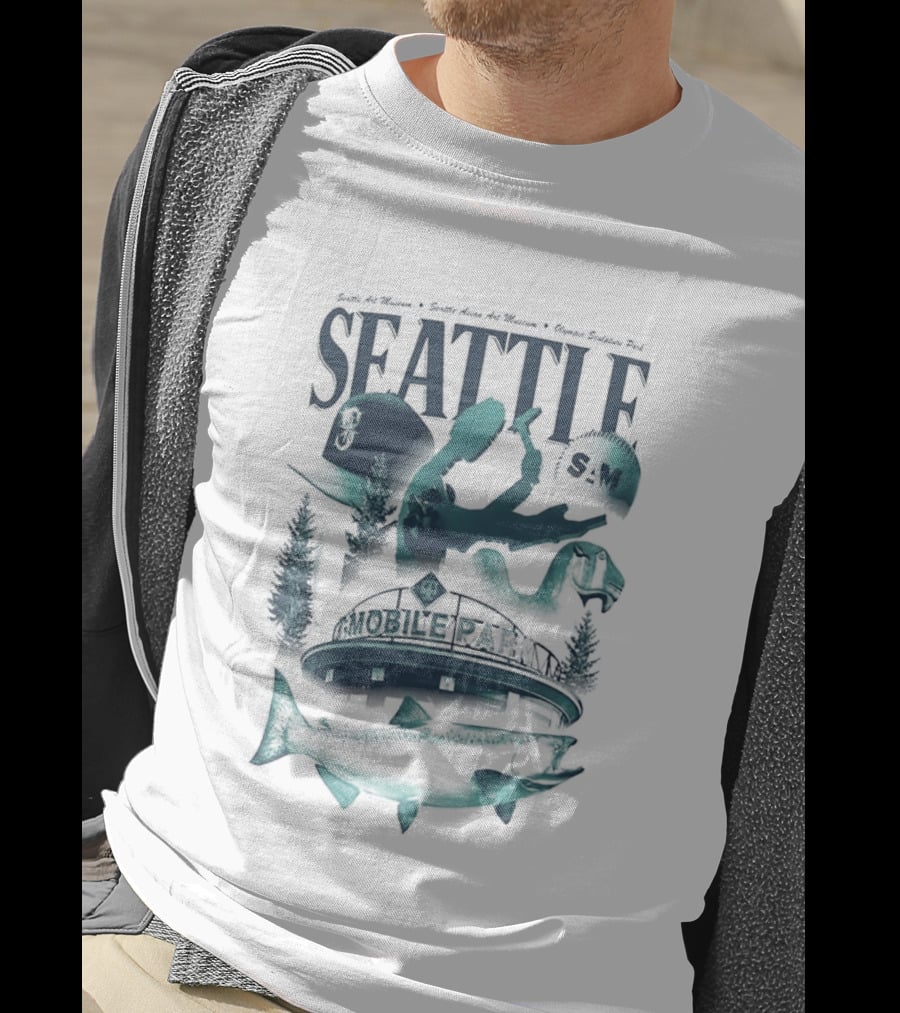 Seattle Mariners Mobile Park Sea Life Museum Night T-Shirt