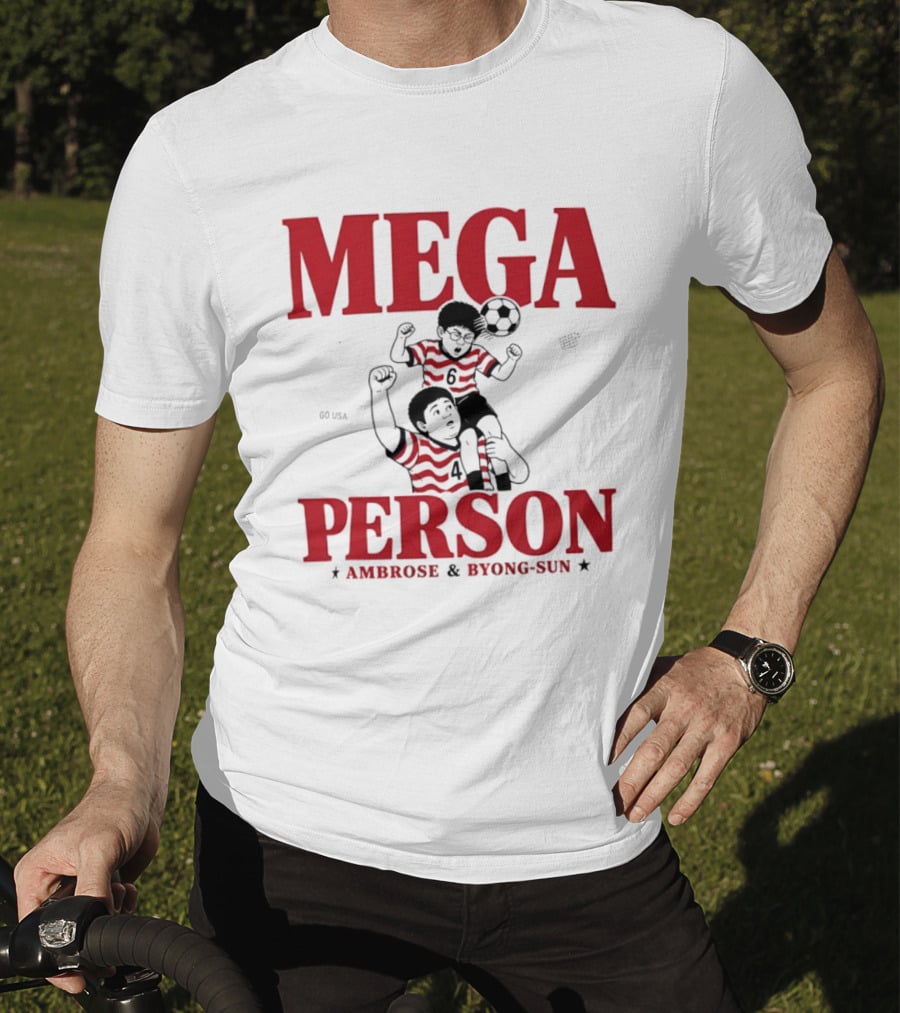 Mega Person Go USA Ambrose Byong Sun Soccer Duo T-Shirt