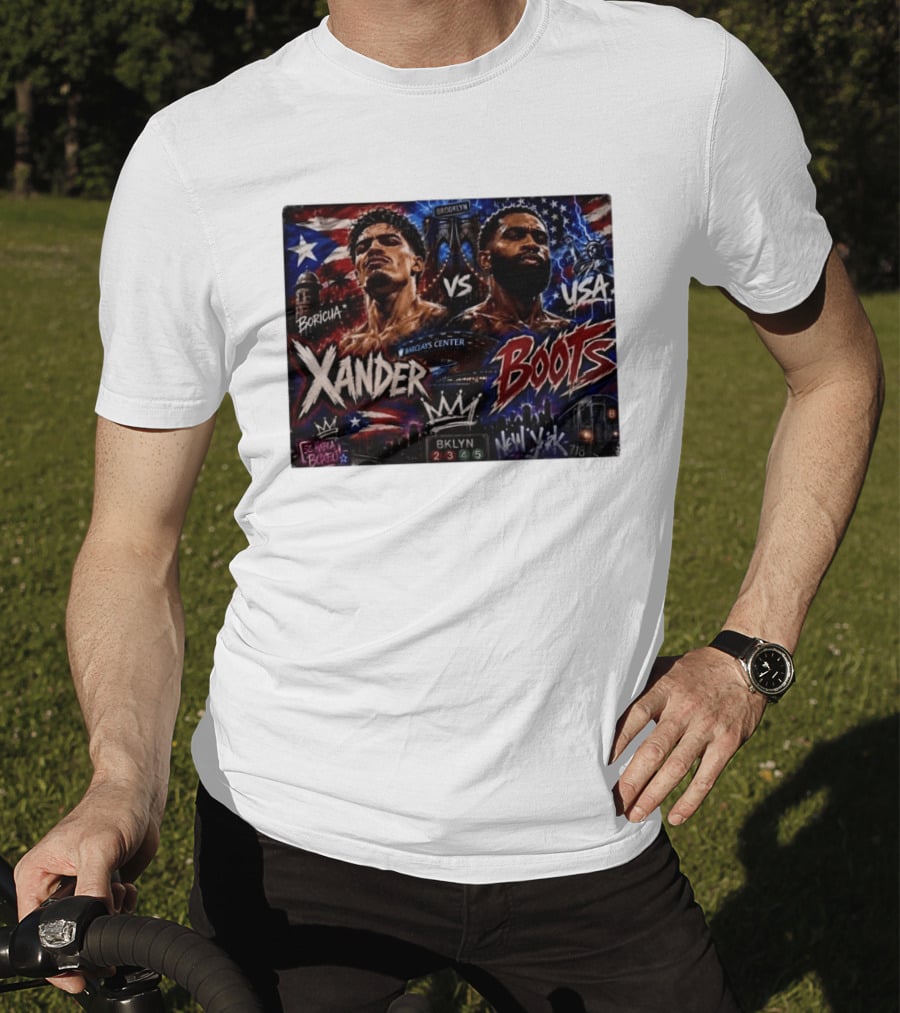 Xander Boots Boricua Vs USA Barclays Center Brooklyn NYC 718 T-Shirt