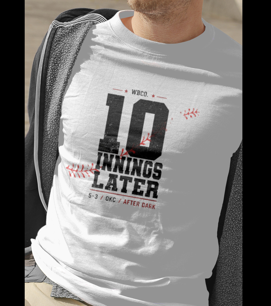 WBCO 10 Innings Later 5 3 OKC After Dark Baseball T-Shirt