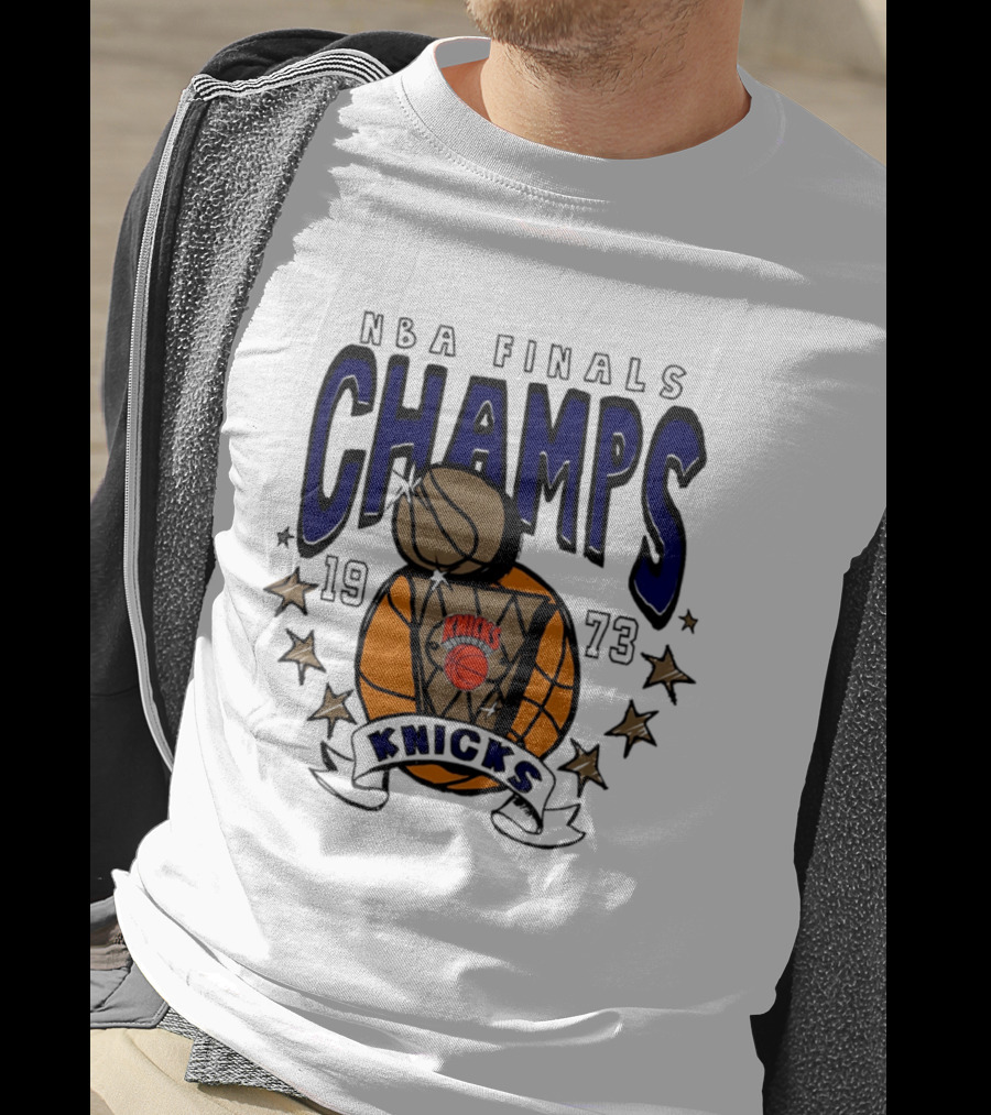 New York Knicks NBA Finals Champs 1973 Basketball Victory T-Shirt