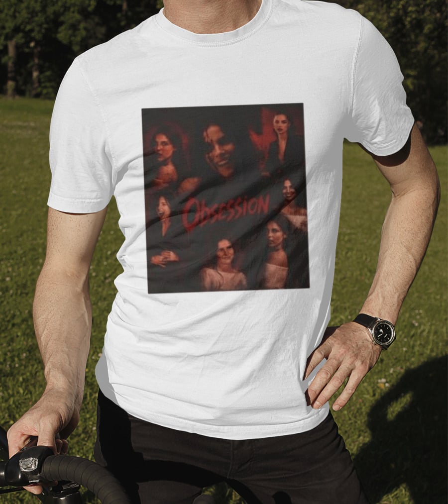Obsession Nikki Multiple Expressions Dark Red Portraits T-Shirt