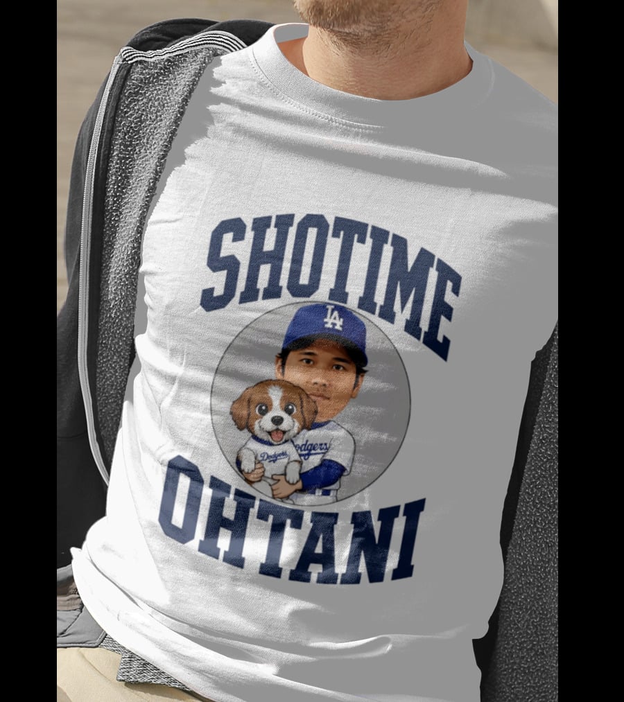 ShoTime Ohtani Los Angeles Dodgers Player With Dog T-Shirt