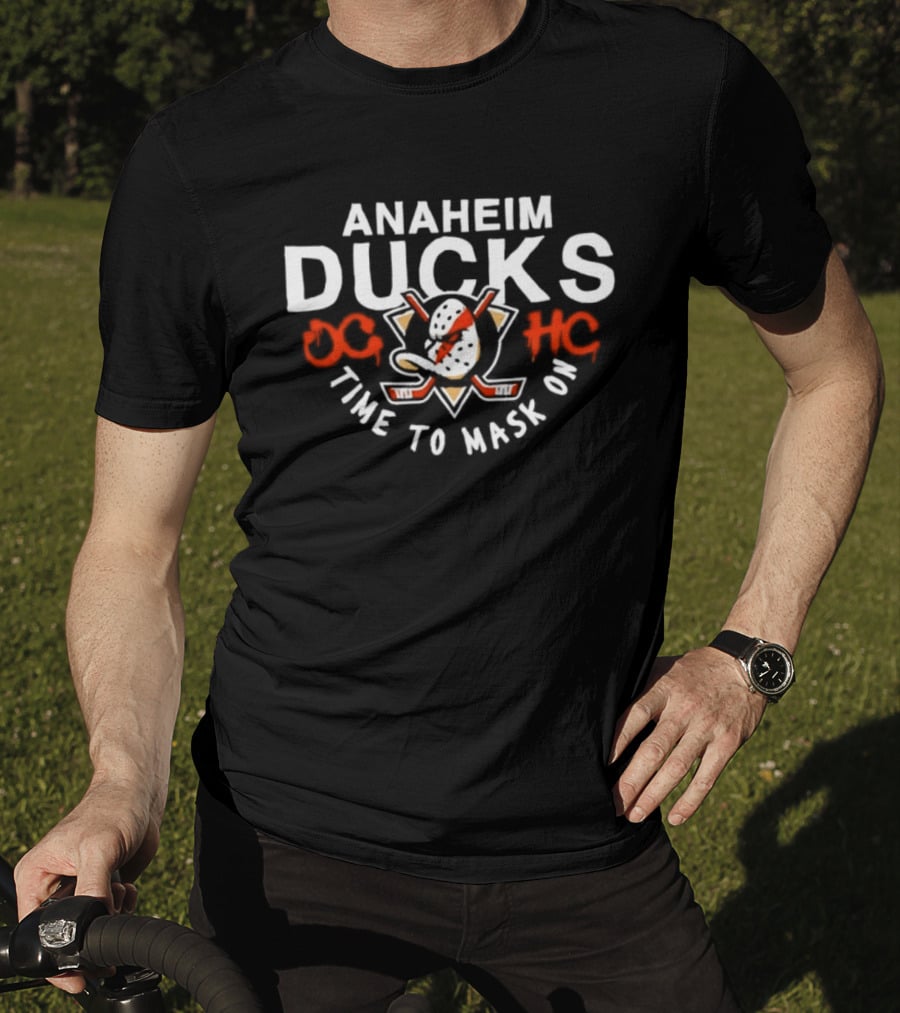 Anaheim Ducks Time To Mask On OC HC Hockey T-Shirt