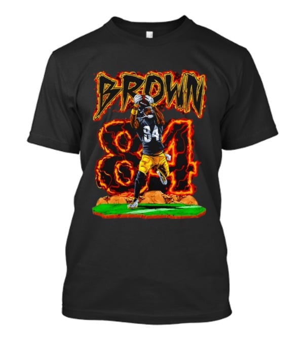 Brown 84 Steelers Wide Receiver Pittsburgh Antonio T-Shirt