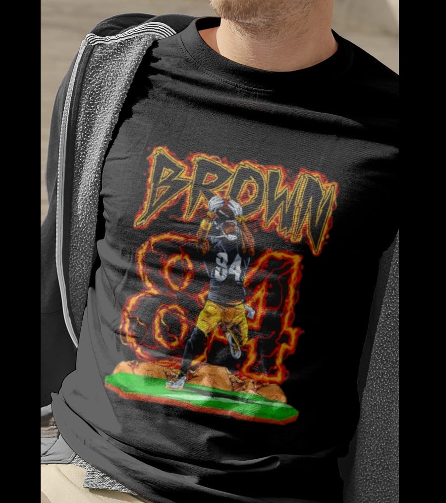 Brown 84 Steelers Wide Receiver Pittsburgh Antonio T-Shirt