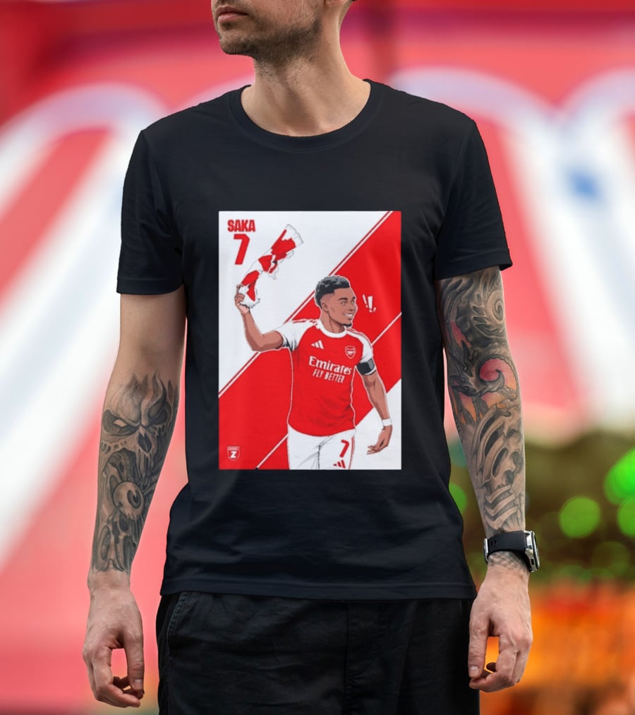 Arsenal F.C. Bukayo Saka 7 Starboy Emirates Fly Better T-Shirt