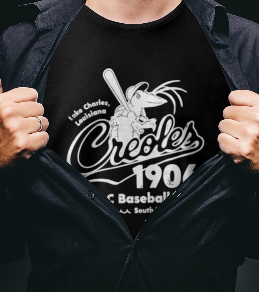 Creoles Lake Charles Louisiana 1906 Class C Baseball Club South Texas League T-Shirt