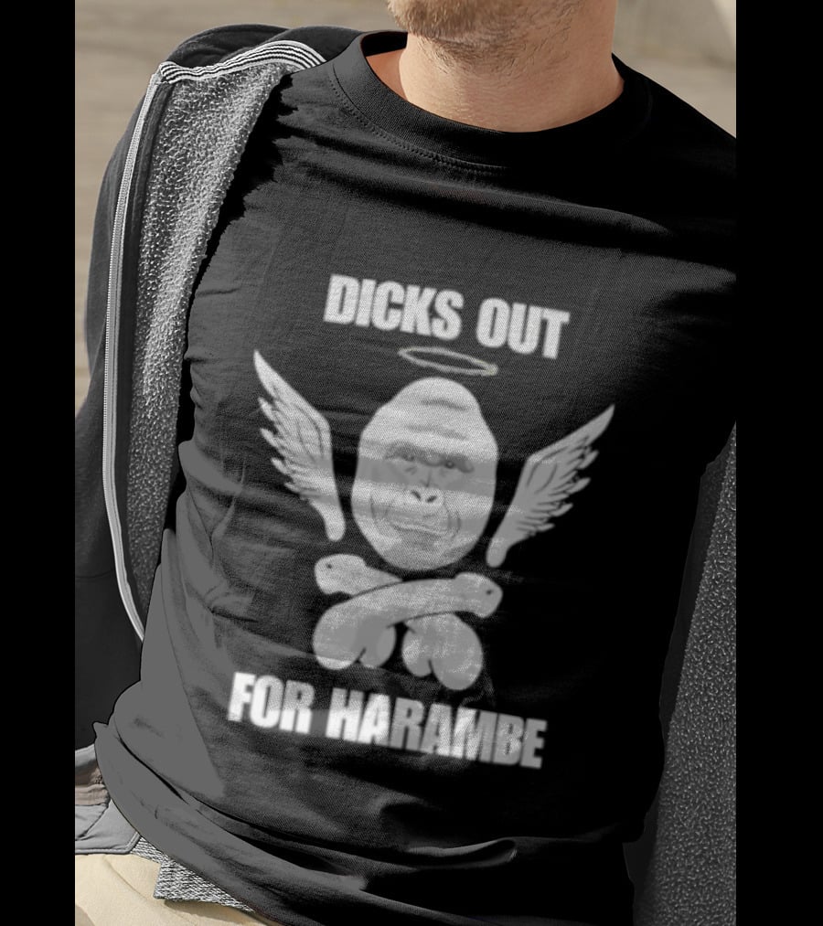 Dicks Out For Harambe Angel Wings Anniversary T-Shirt