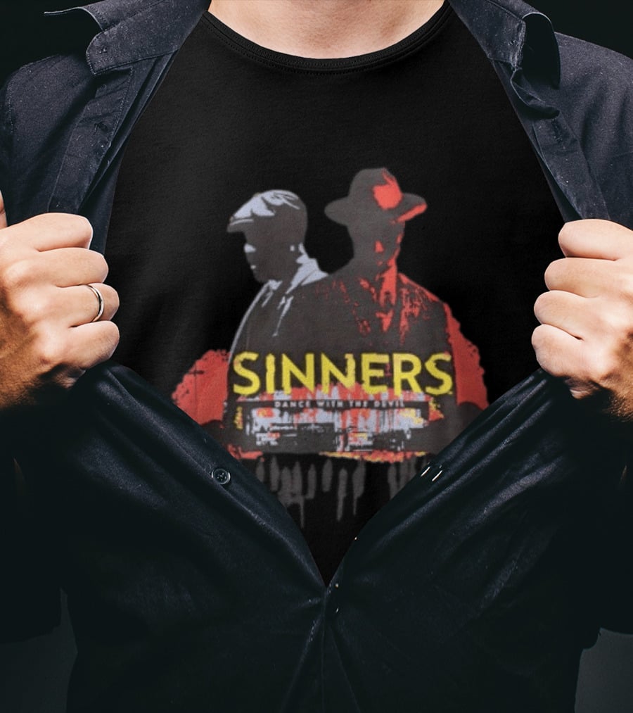Sinners Dance With The Devil Film Noir Crime Drama T-Shirt