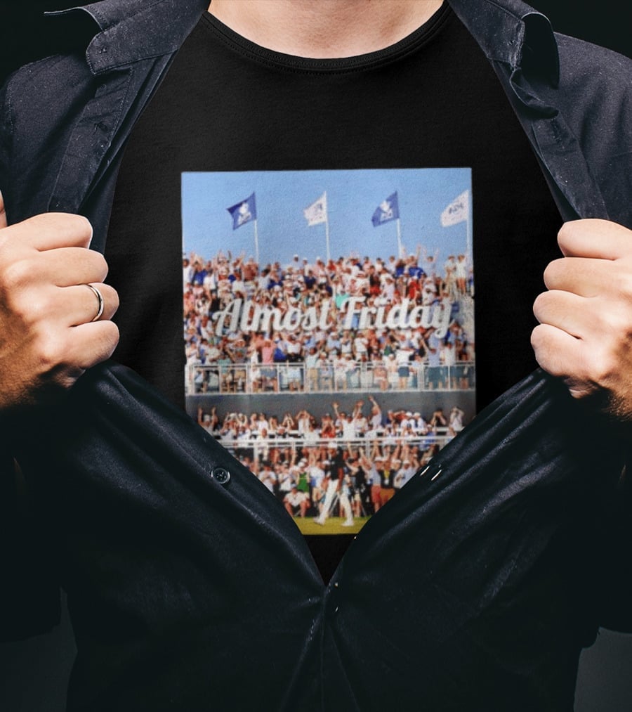 Almost Friday Aaron Rai Sinks 68 Foot Birdie Putt Crowd Celebration T-Shirt