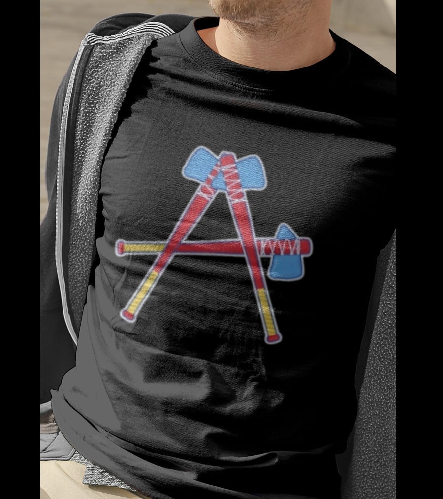 Atlanta Braves Tomahawk A Baseball T-Shirt