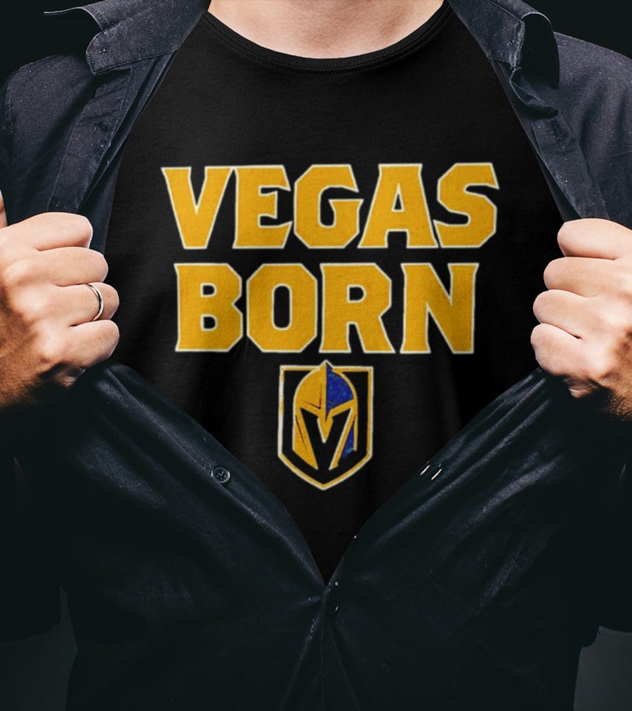 VEGAS BORN Logo Icon Golden Knights T-Shirt