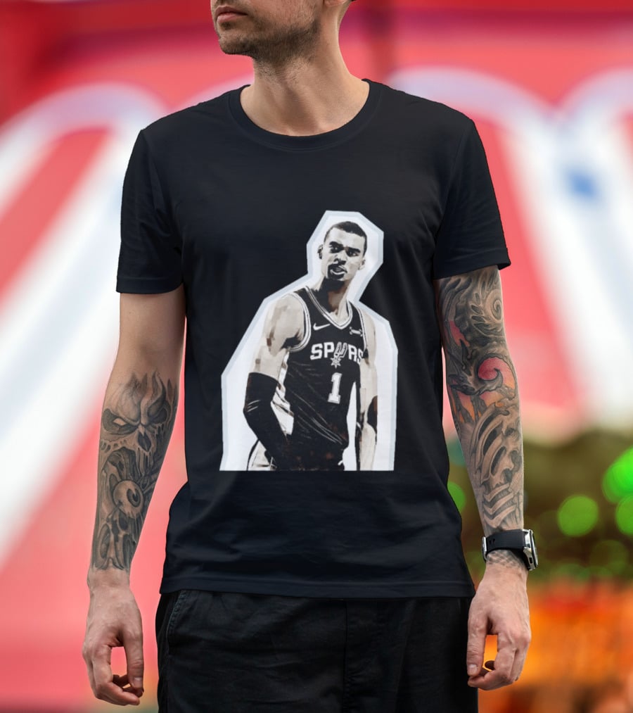 Victor Wembanyama Spurs Number 1 Basketball Jersey T-Shirt