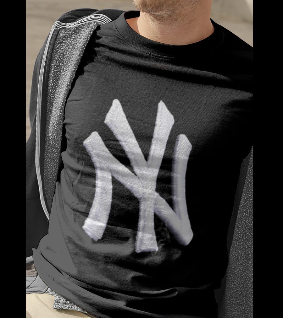 Yankees Inflated Stitch Logo Hat T-Shirt
