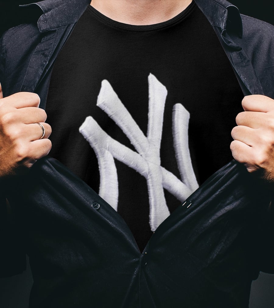 Yankees Inflated Stitch Logo Hat T-Shirt